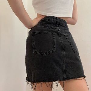 super cute Topshop black denim skirt